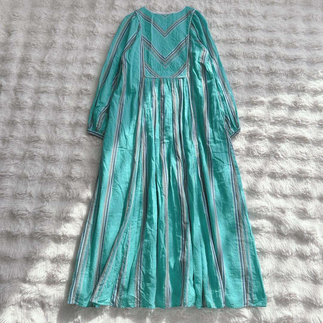 ヌキテパ★コットンボイルストライプドレス ロング