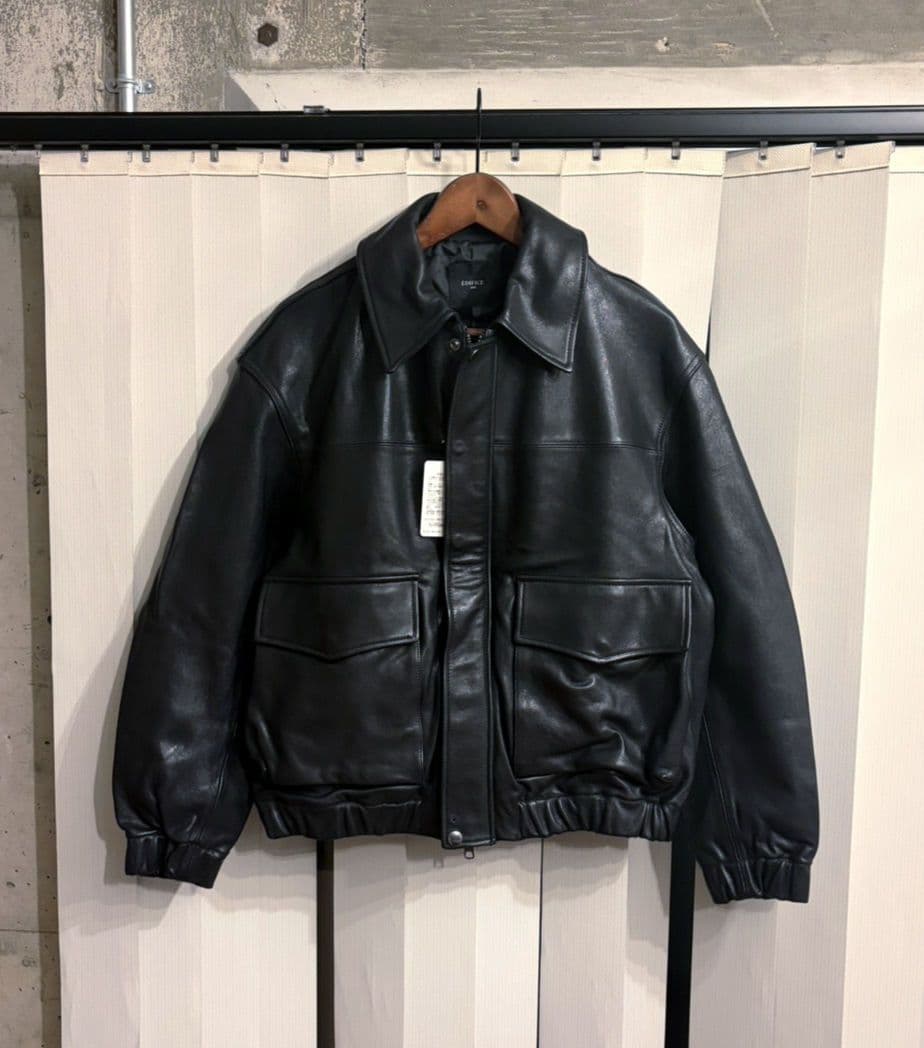 新品 EDIFICE A2 レザーショートブルゾン M 　定価59400円