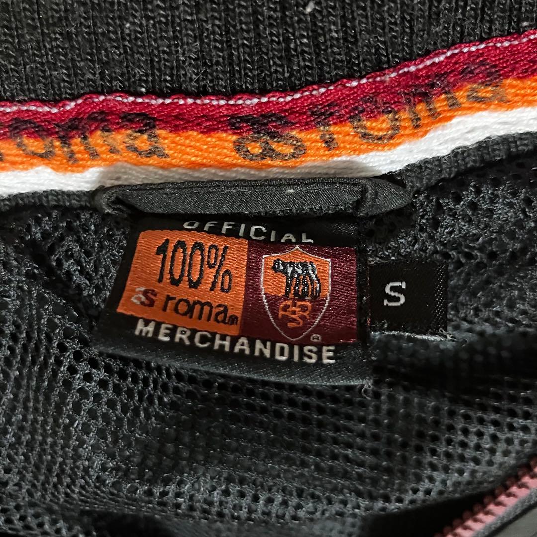 【冬物セット割】ASローマ　ジャージ上下セット　黒　ROMA レア物　S〜M