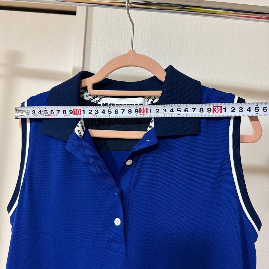 DECEMBER MAY 青 ポロシャツ