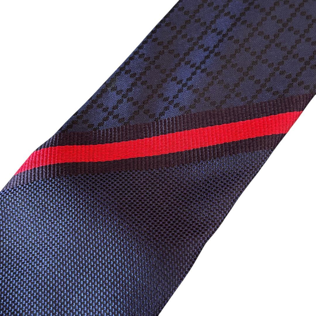 GUCCI グッチ ネクタイ シェリーライン ナロータイ シルク イタリア製