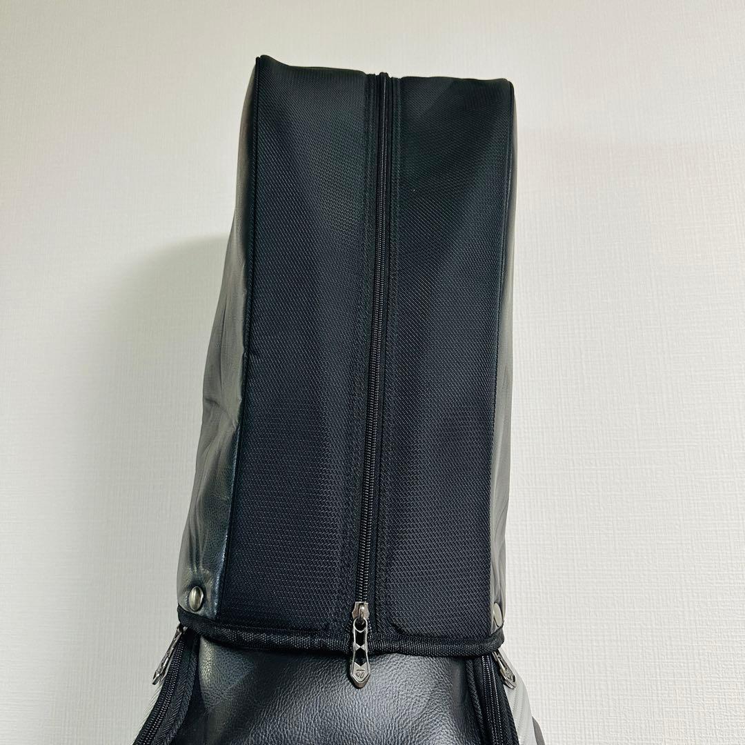 テーラーメイド　ハイグレード黒キャディバッグ　大きめ　9.5型　レザー調