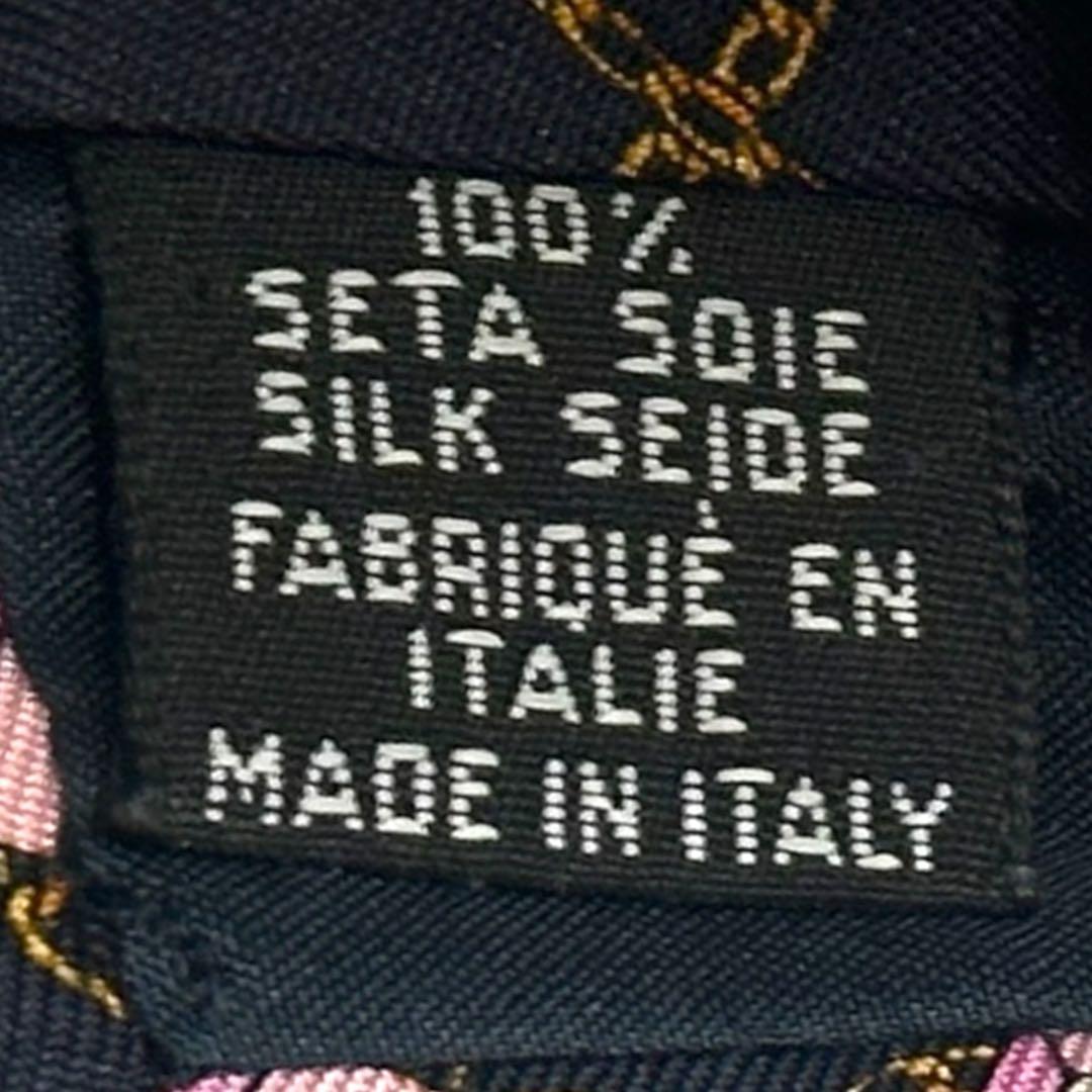 良品✨CHANEL ネクタイ　シャネル ココマーク　チェーン　シェル　ピンク