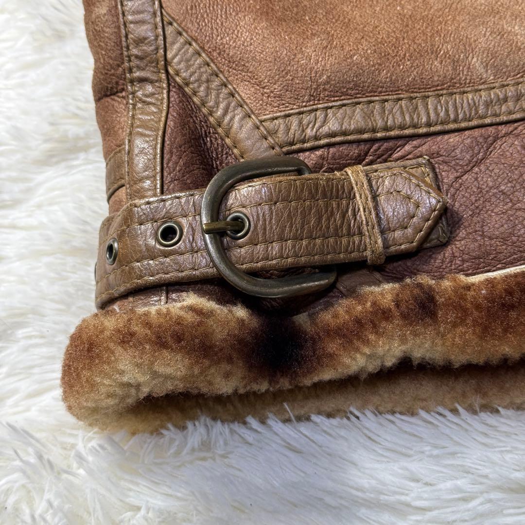 【90s】vintage B-3 イタリア製ムートン フライトジャケット 短丈