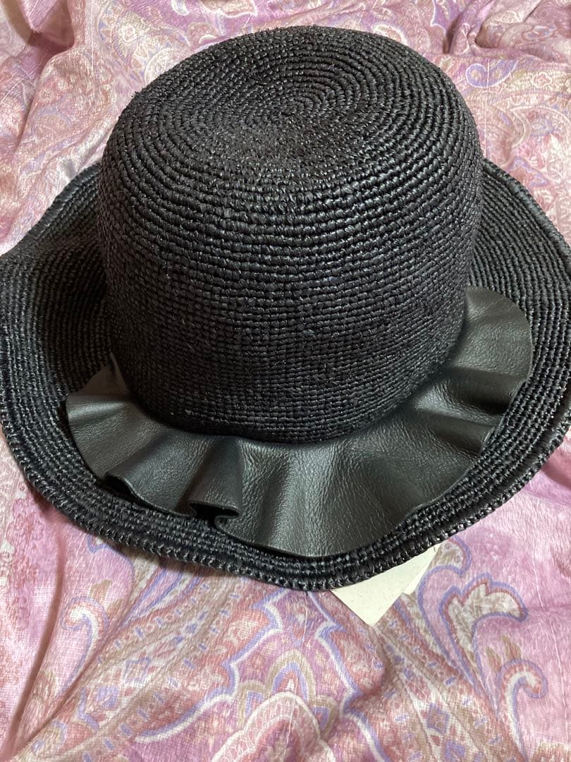♪ヘレンカミンスキー アンダルシア ロウン 麦わら帽子 黒色 未使用品！タグ付き