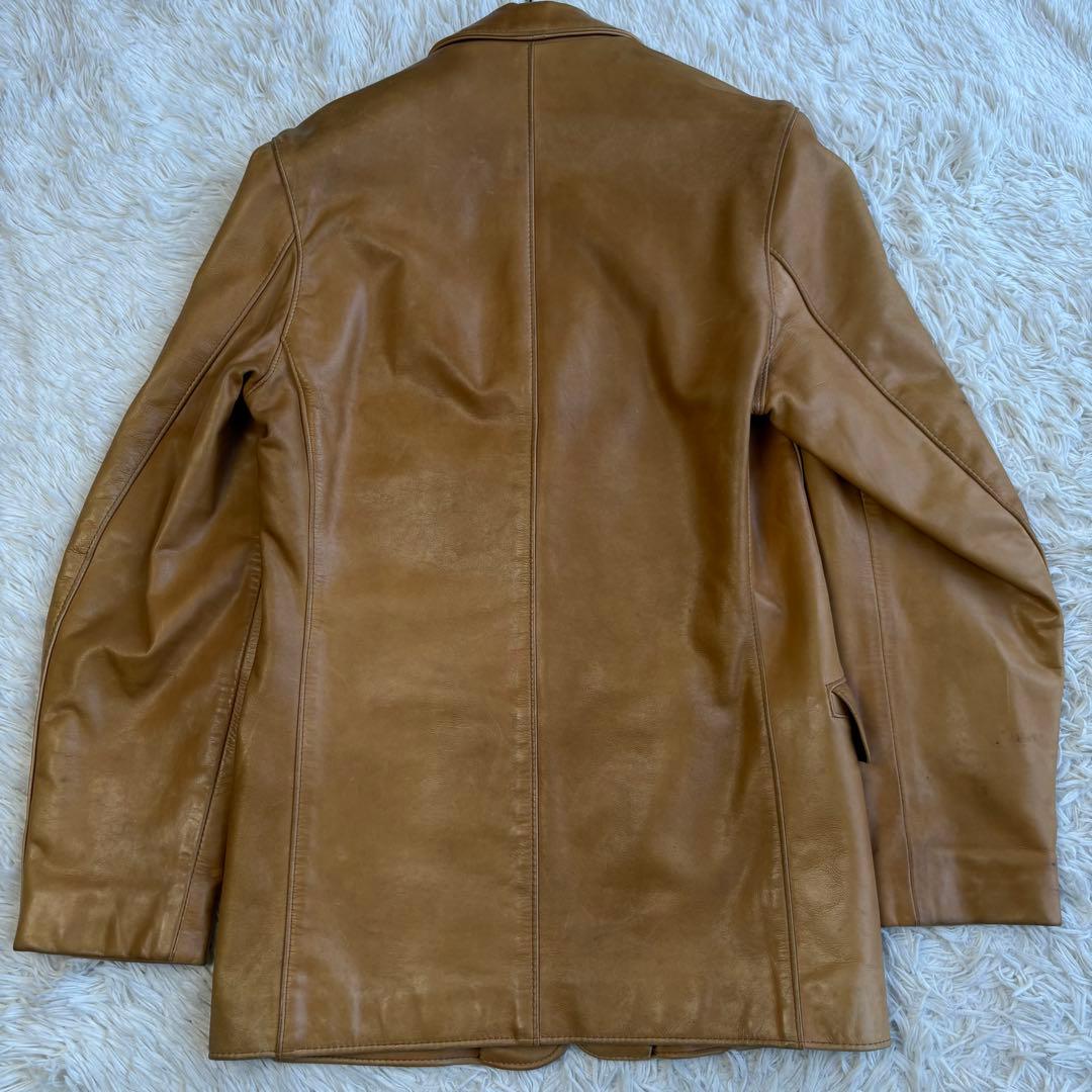 ショット レザー テーラード ジャケット キャメル 36サイズ アメリカ製