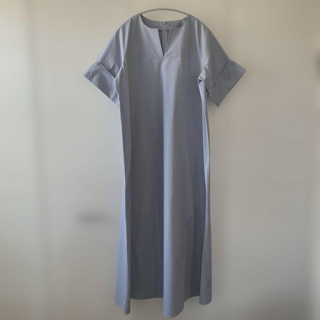 24SS セオリーリュクス　Hatch Nyceロングワンピース パープルヘイズ