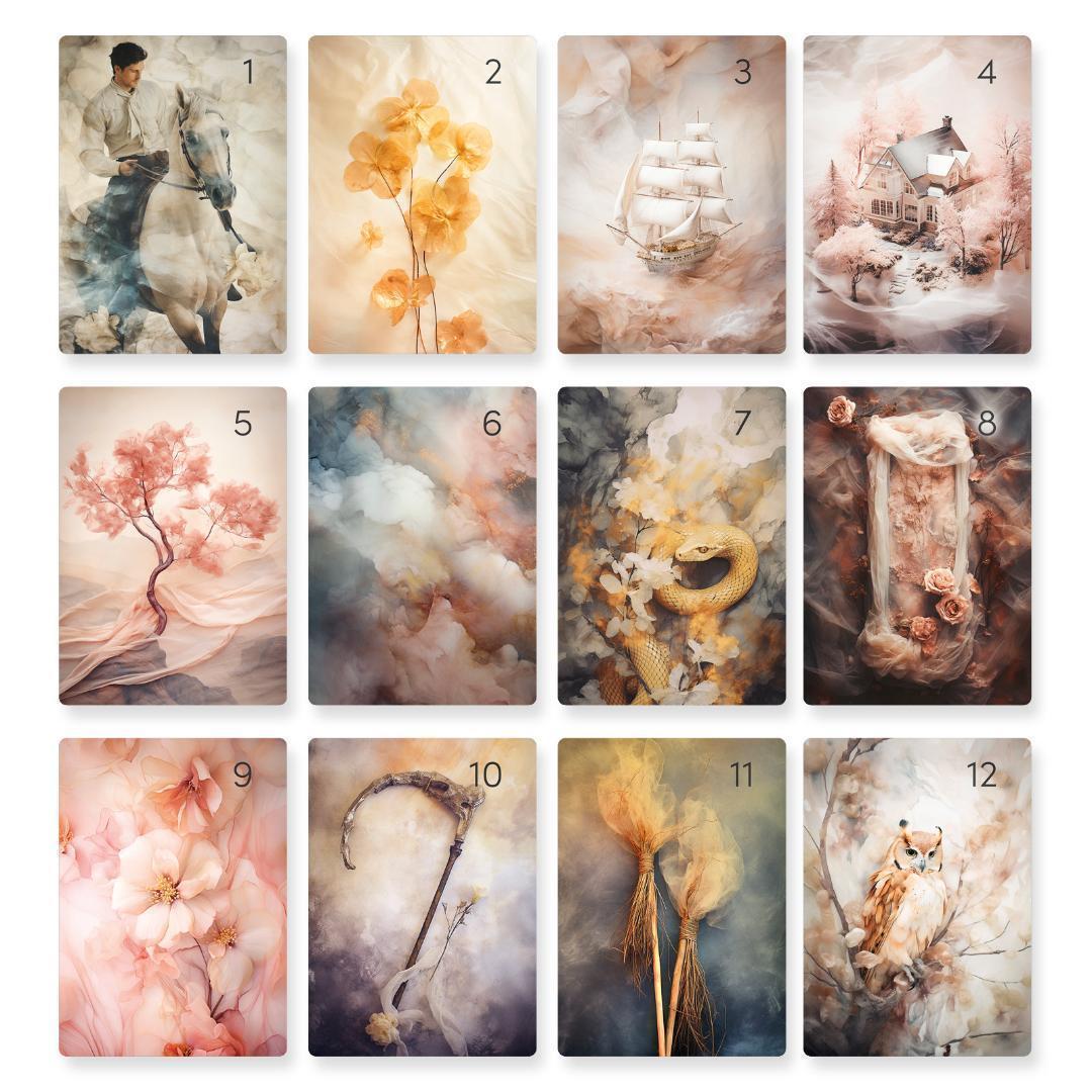 新入荷✨ドイツの美麗デッキ✨入手困難品✨インクアート×チュールの優美なルノルマン