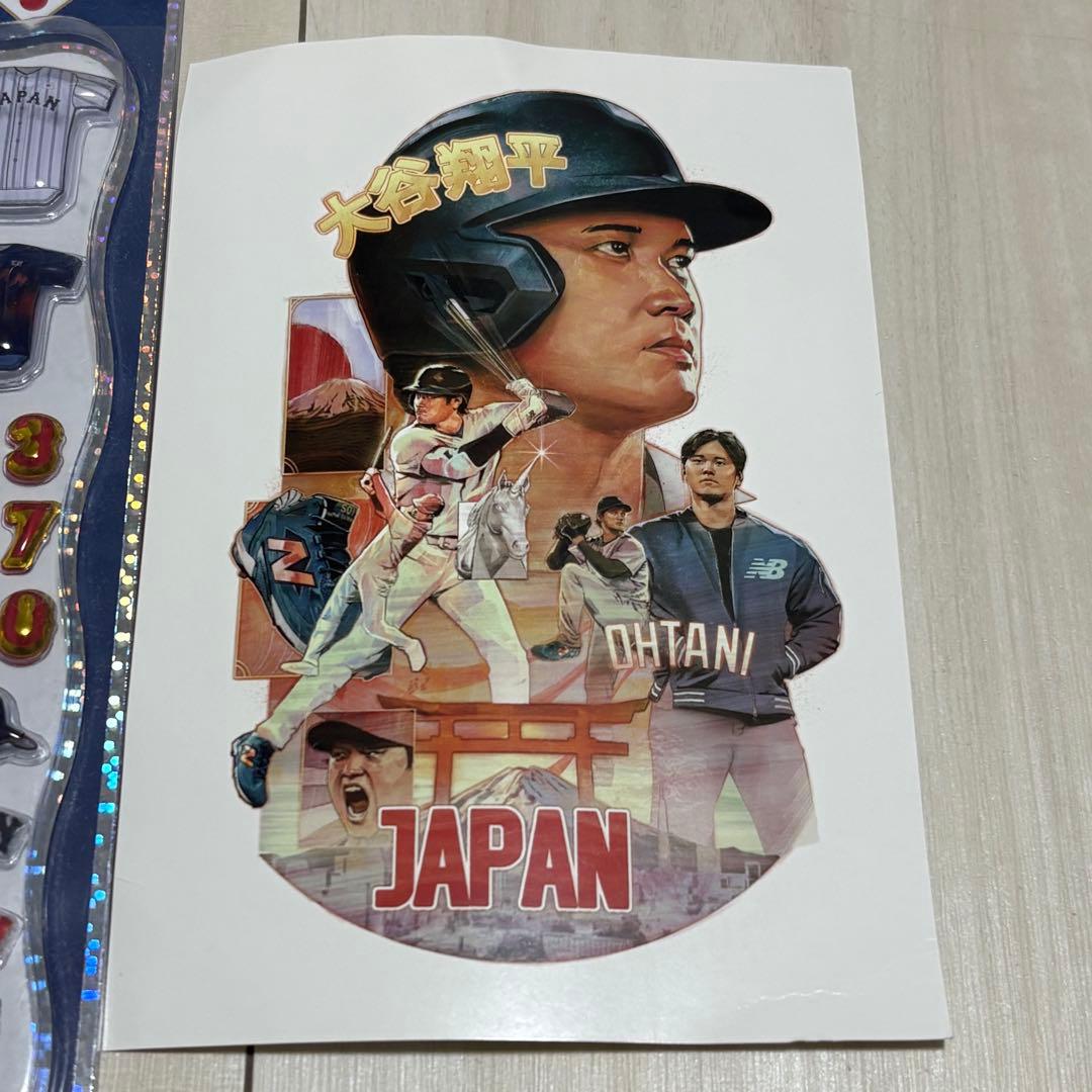 侍ジャパン　プチドロップシール　2枚　大谷翔平　ポストカード