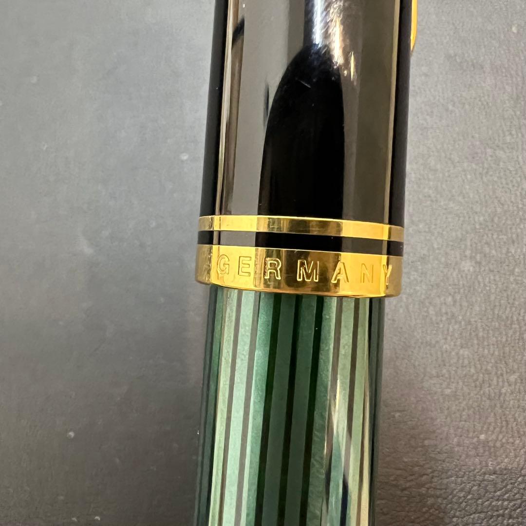 ペリカン 万年筆 18C-750 EF バイカラー グリーン ゴールド