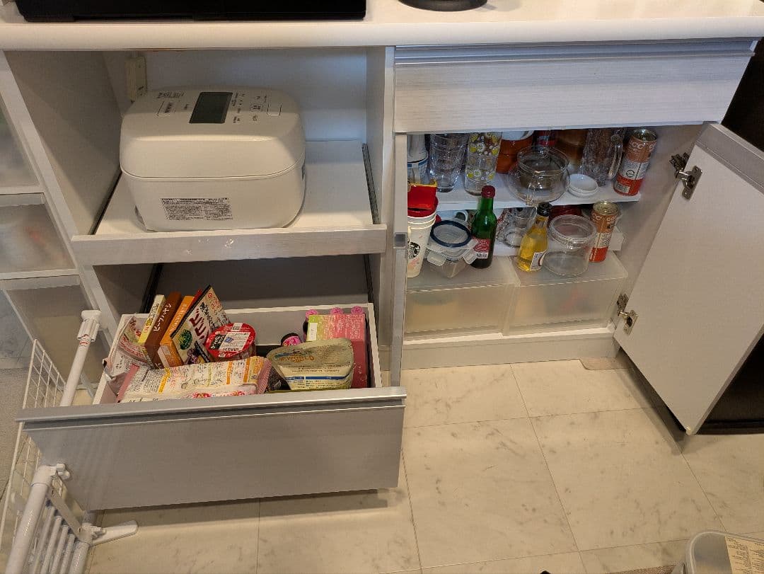 【処分特価】食器棚 カップボード 大川家具 完成品 幅120cm （設置作業込）