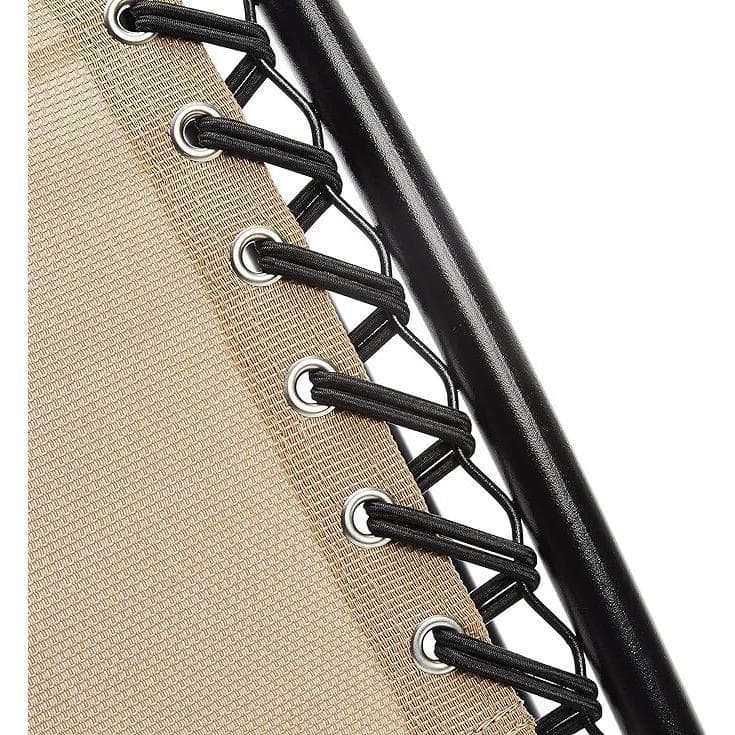 折りたたみ ゼログラビティーチェア サイドテーブル付き 2脚セット ベージュ