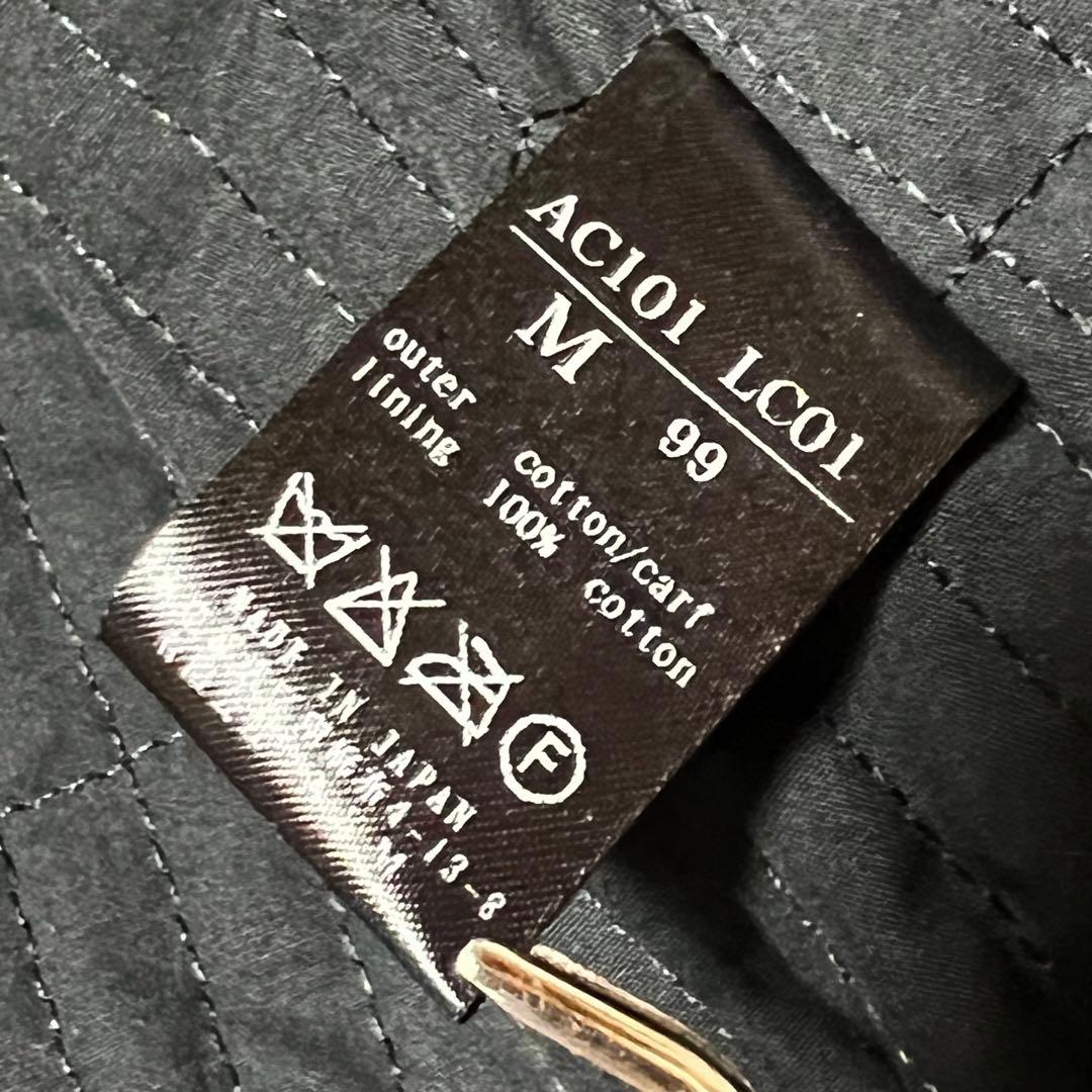 AKM コンビレザー ジャケット ブラック M LAMPOジップ