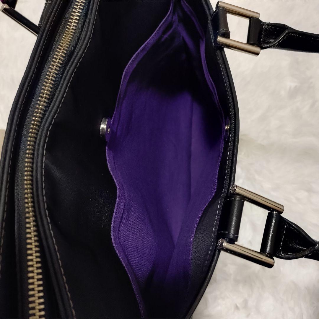 ポールスミス トートバッグ ブラック ナイロン×レザー ビジネス 通勤