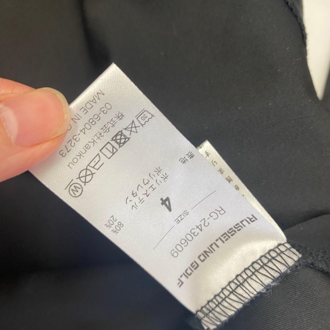 ラッセルノ　ブラック ナイロン　ゴルフ　トップスのみ