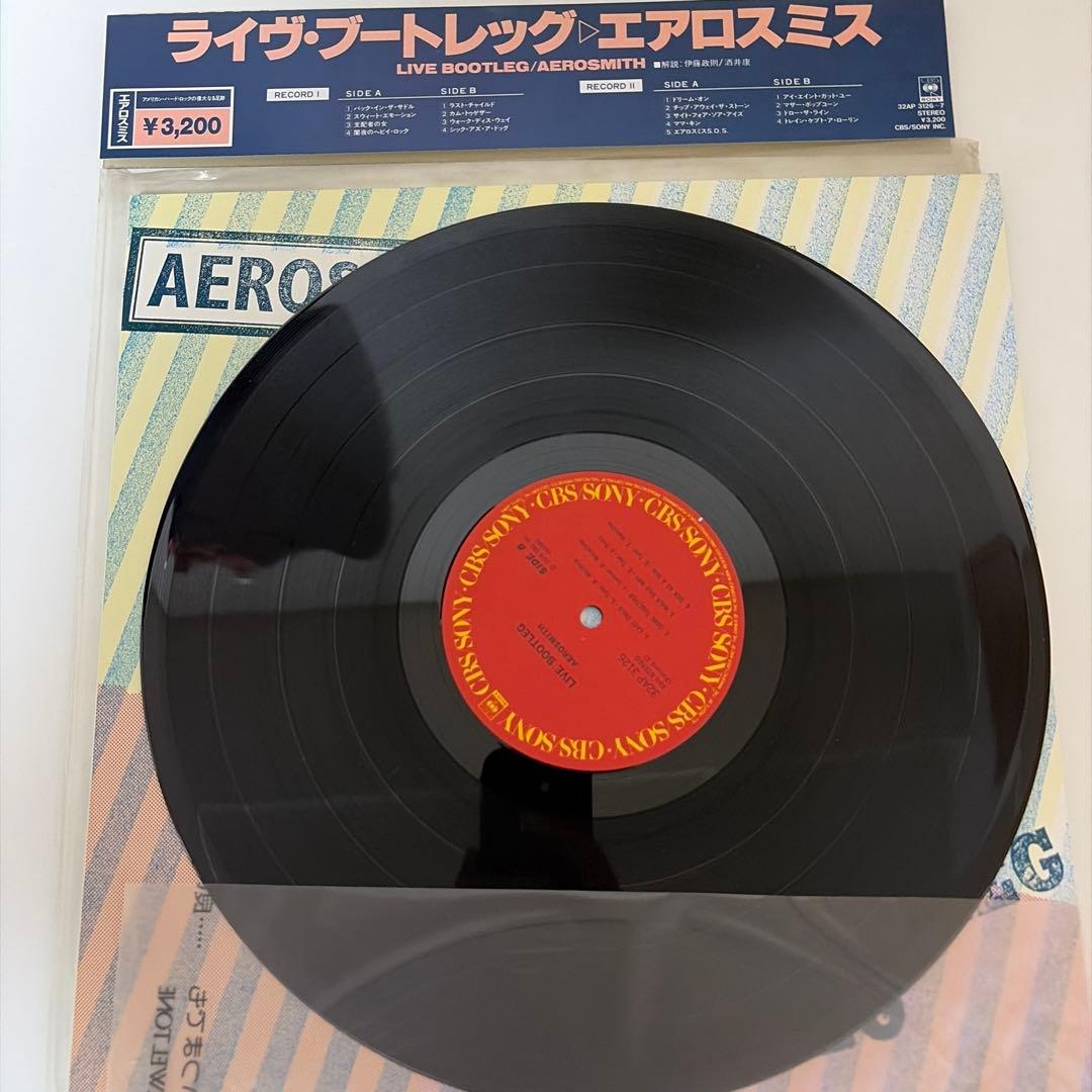 帯付レコード2枚セットROCKS / LIVE BOOTLEGエアロスミス LP