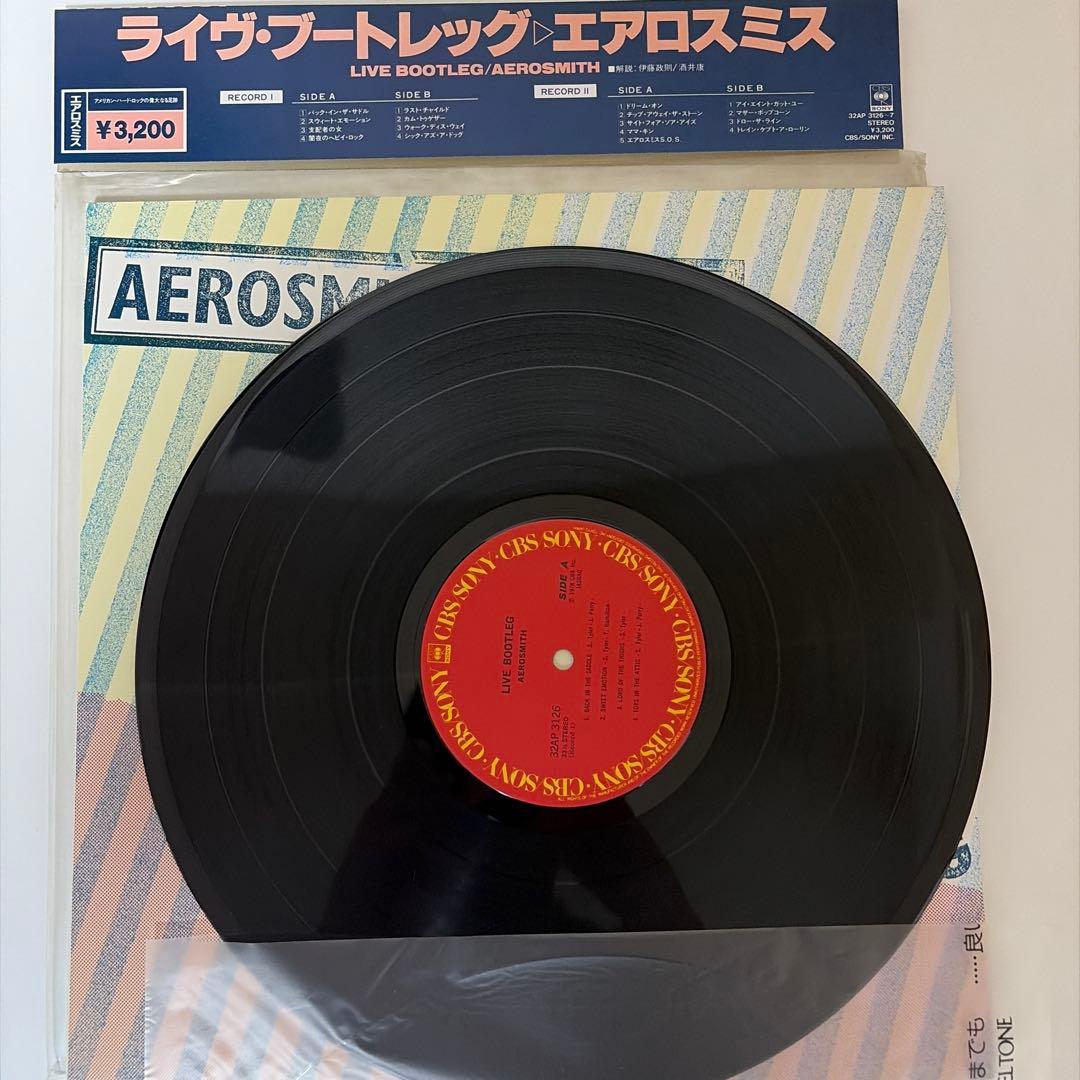 帯付レコード2枚セットROCKS / LIVE BOOTLEGエアロスミス LP