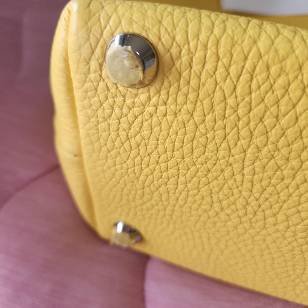 Anne Coquine イエロー 牛革 トートバッグ アンコキーヌ