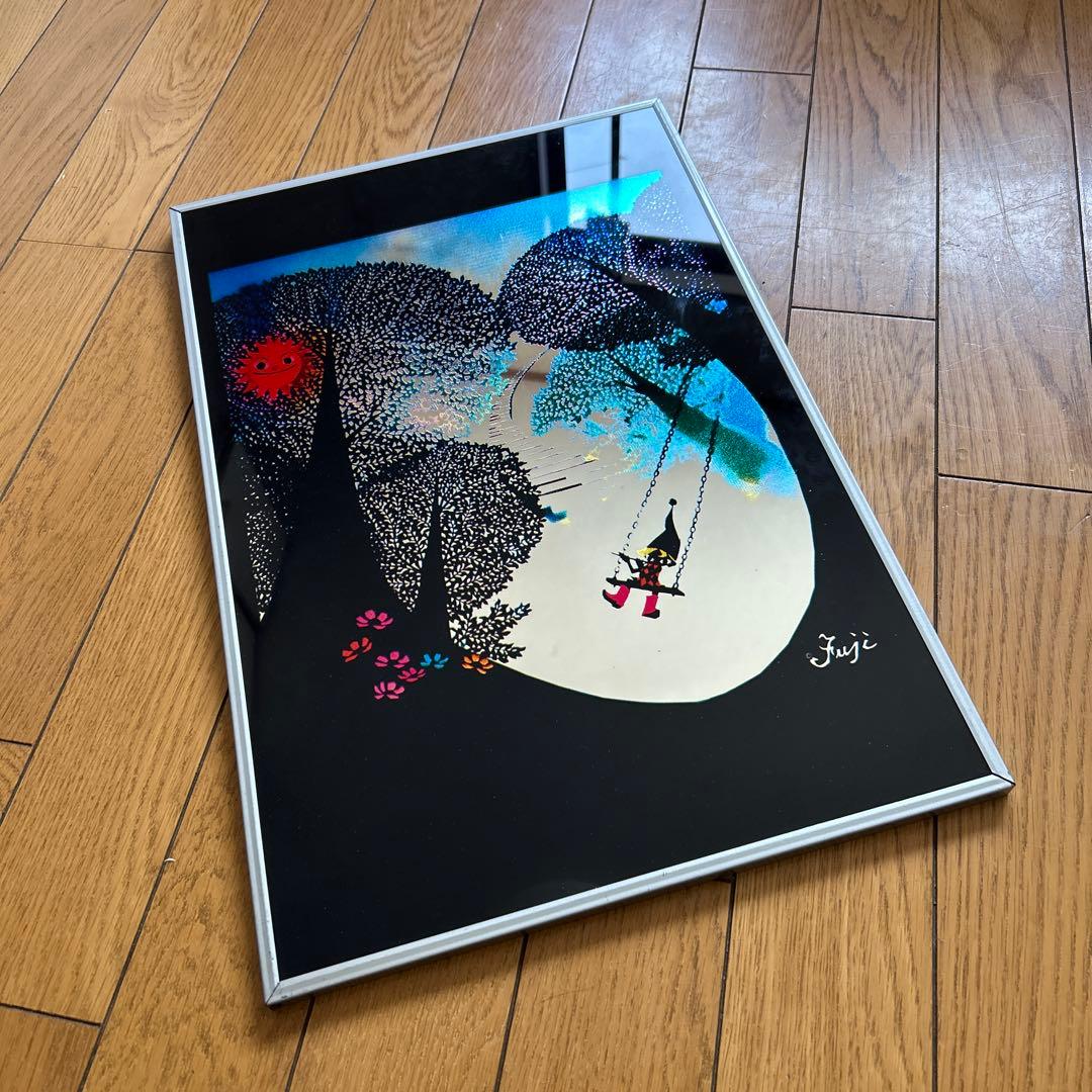 ◾️藤城清治◾️貴重◾️鏡に映る◾️インテリア◾️絵画◾️切り絵◾️影絵◾️額絵◾️最後の1点◾️美