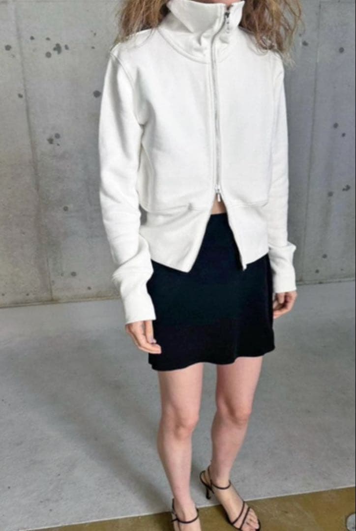 EDIT. FOR LULU Wzipスウェットブルゾン ホワイト