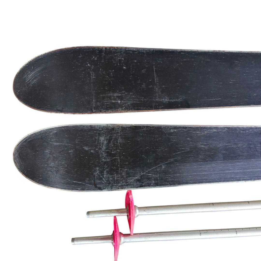 KAZAMA 130cm ストック Hart 70-105cm ビンディング付き