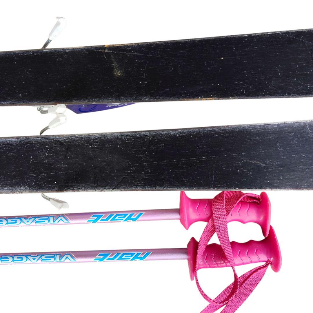 KAZAMA 130cm ストック Hart 70-105cm ビンディング付き