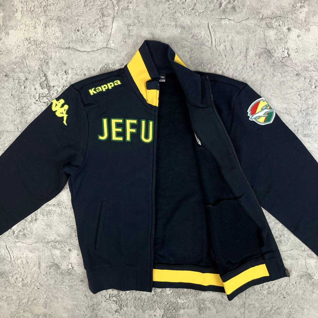 Kappa ジェフユナイテッド千葉 ジップアップジャケット 古着 刺繍 黒 M