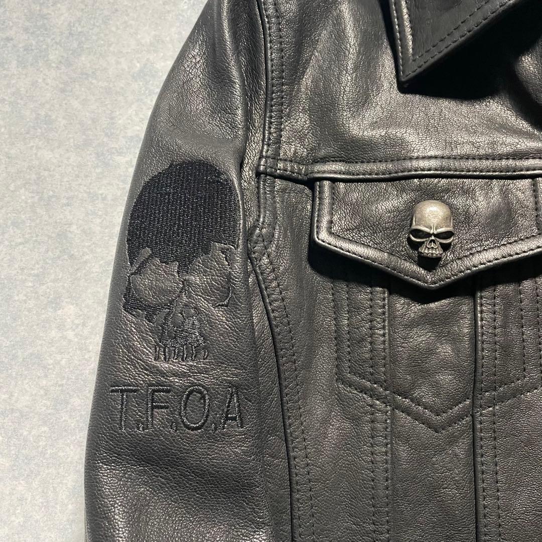 【激レア】ジャックローズ×COLLARS 武装戦線 レザージャケット スカル 黒
