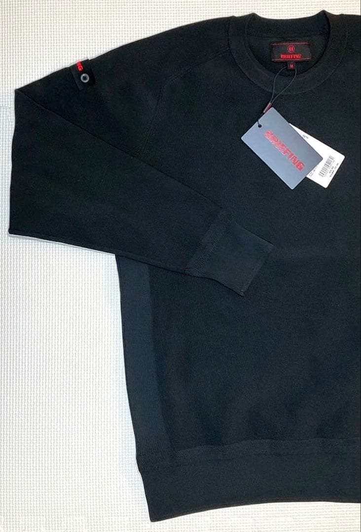BRIEFING 3D LOGO CREWNECK KNIT（BLACK／M）