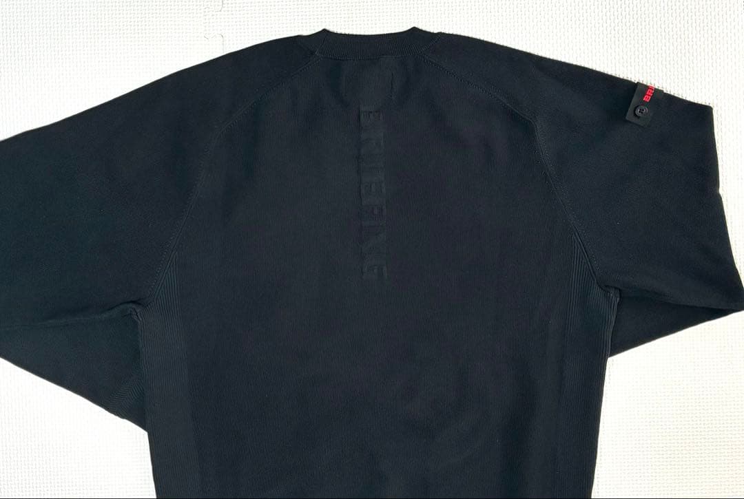 BRIEFING 3D LOGO CREWNECK KNIT（BLACK／M）