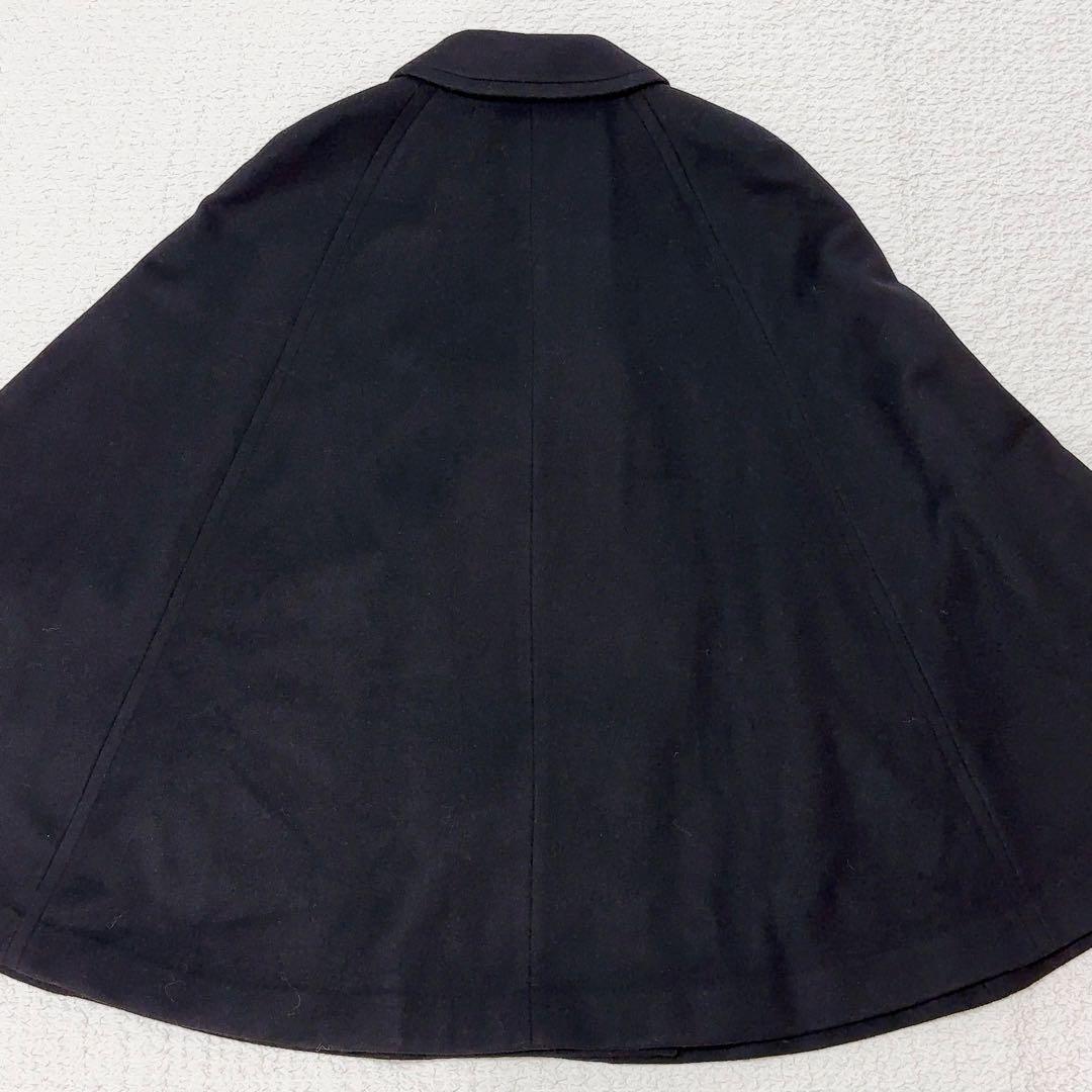 美品✨ LATOWA ラトワ ポンチョ コート ウール100% 黒 ケープ M