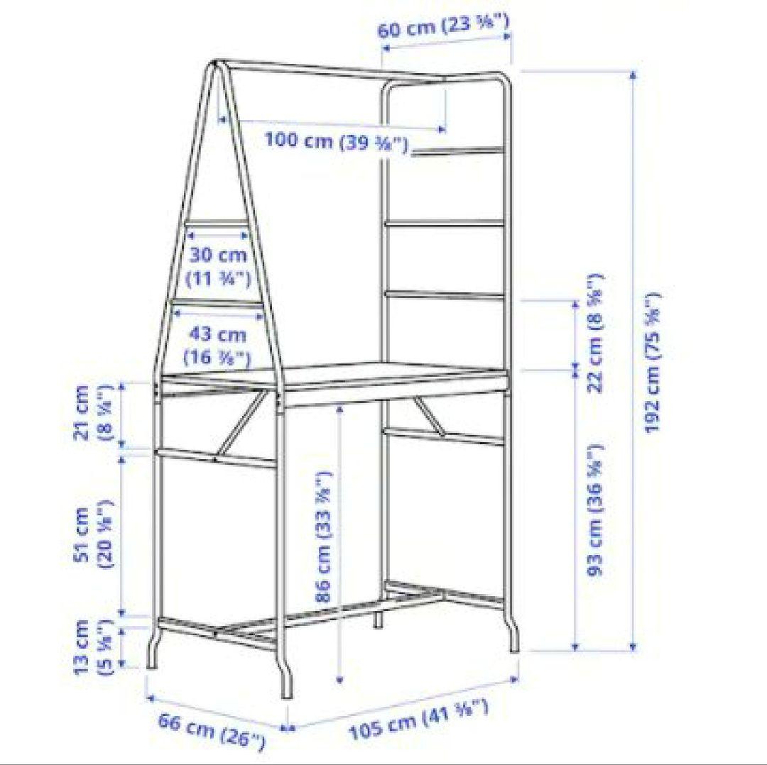 IKEA HVERUD　イケア　ホーヴェルード デスク 作業台　テーブル　美品