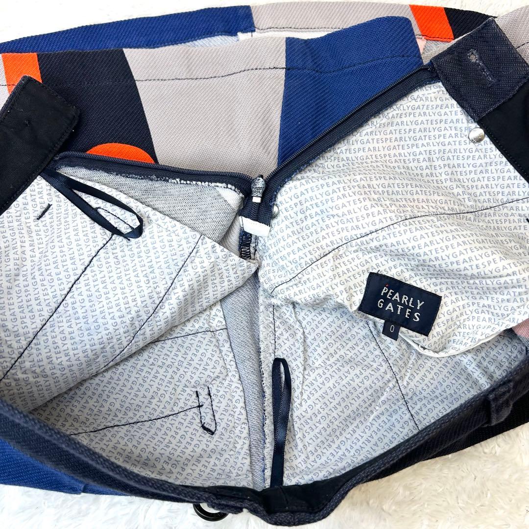 PEARLY GATES ロゴスカート 総柄 ミニ丈 サイズ0 S