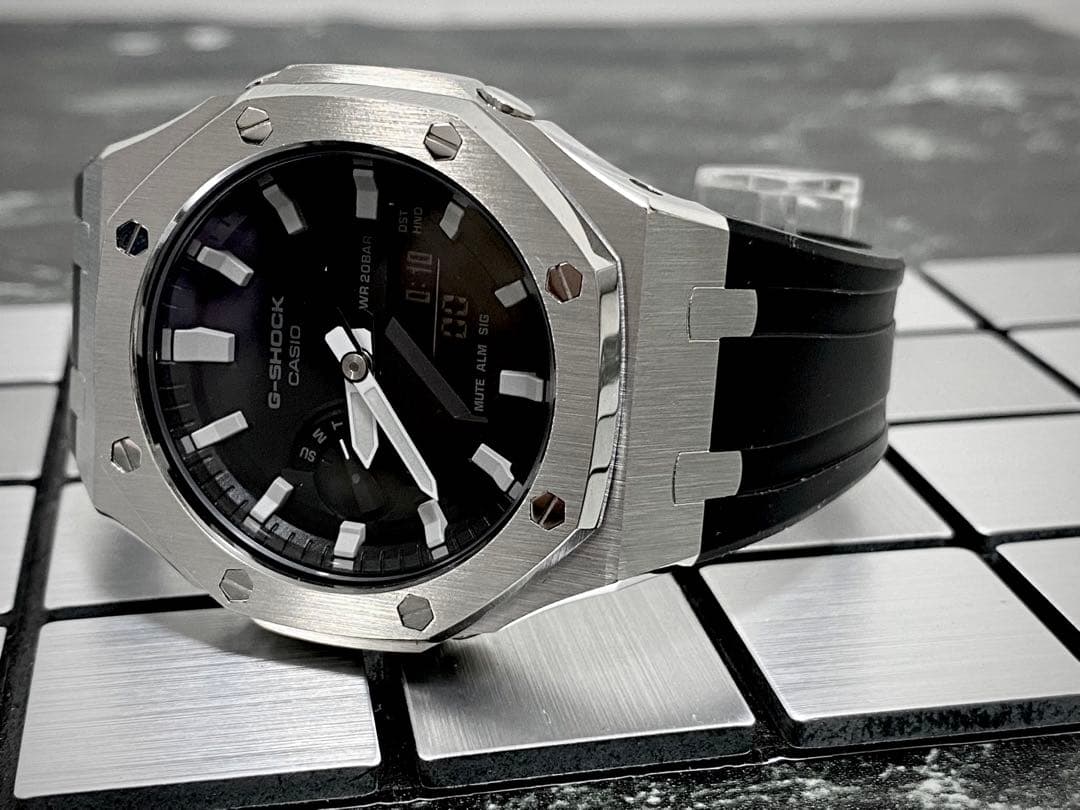 G-SHOCKカスタムベゼル GA2100 ラバーベルト 替えベゼル付き