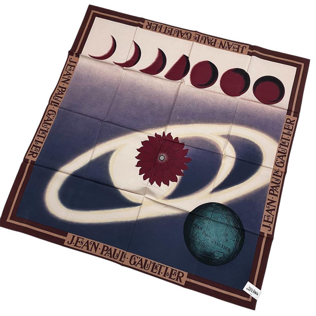 希少・新品タグ付き✨ジャンポールゴルチエ 大判スカーフ ビッグロゴ