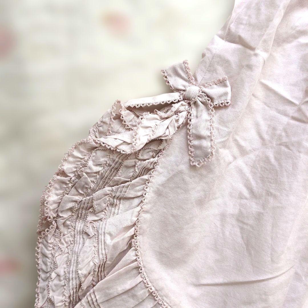 新品 ピンクハウス♥フード付きリボンいっぱいのロングタブリエ