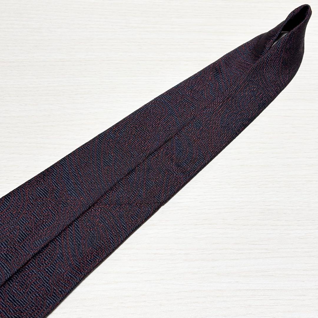 ETRO エトロ ペイズリー柄 ジャガード織り ネイビー ネクタイ 美品