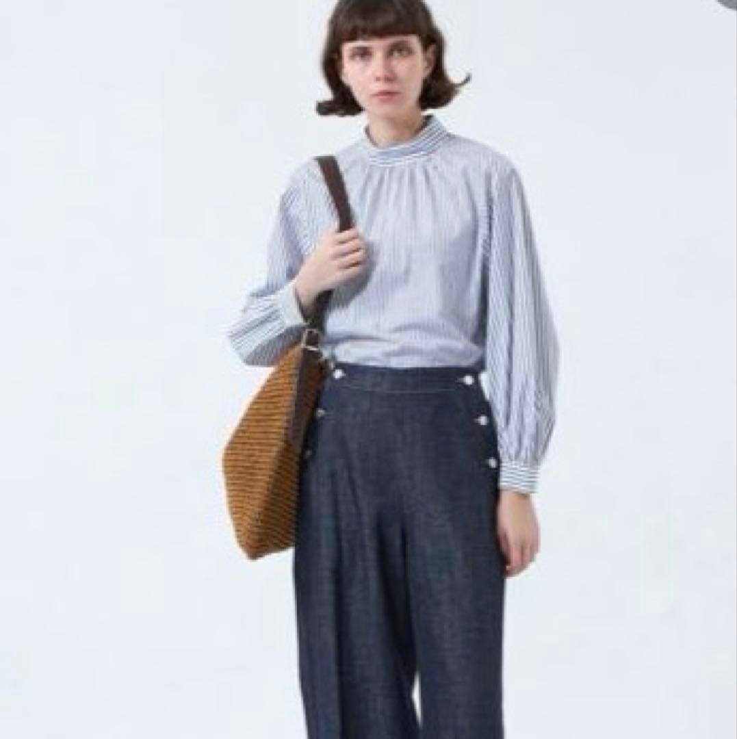 マッキントッシュフィロソフィー THOMAS MASON スタンドカラーブラウス