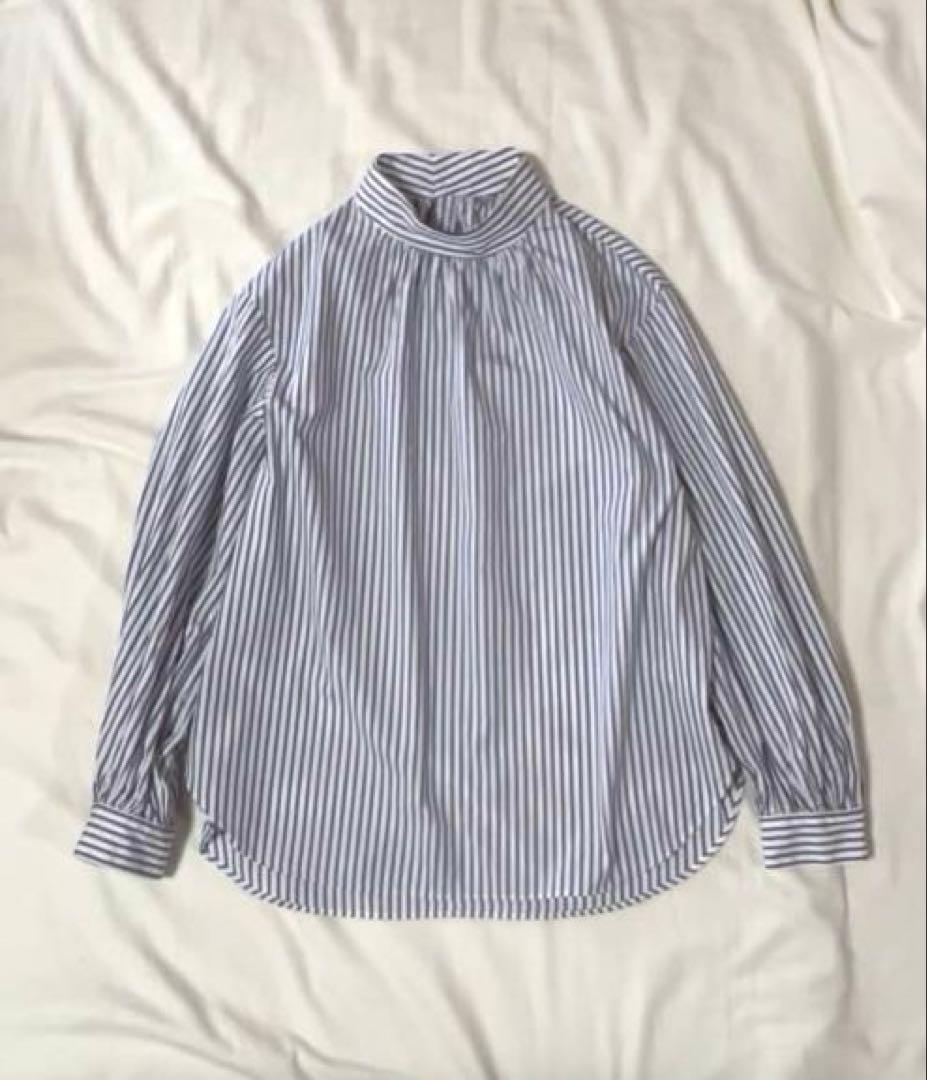 マッキントッシュフィロソフィー THOMAS MASON スタンドカラーブラウス