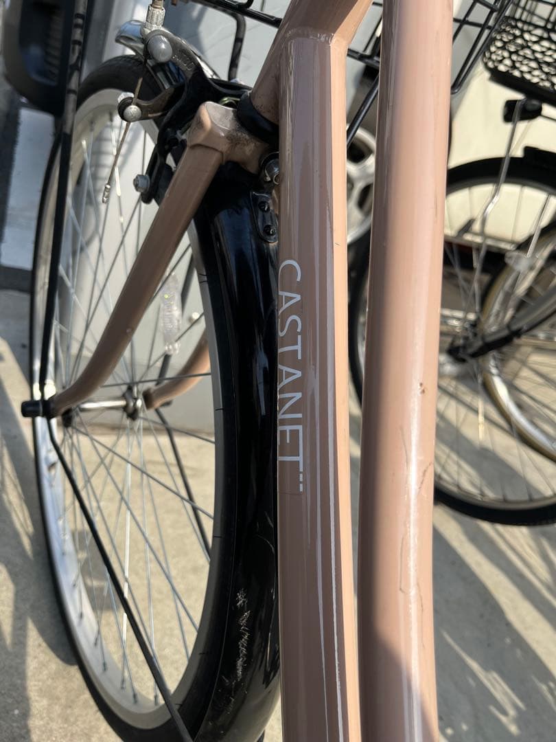 【神奈川県　川崎区　引き取り】ママチャリ 26インチ自転車 カゴ/鍵/ライト付