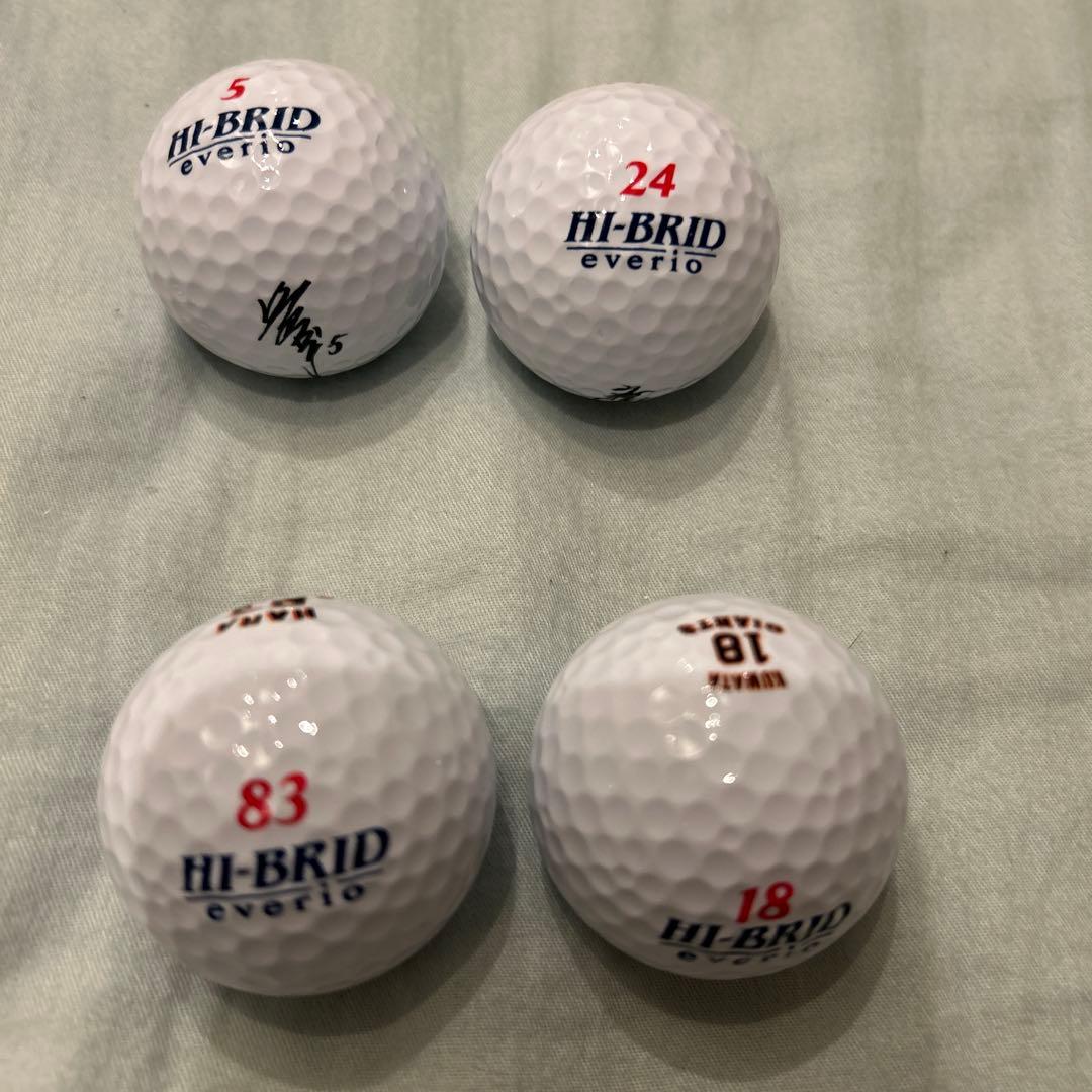 GIANTS CHAMPIONS サイン入りゴルフボール4個