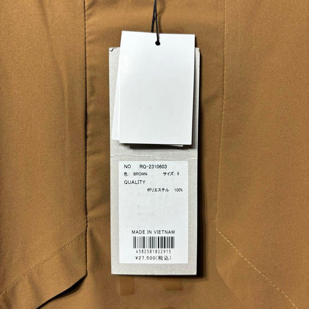 新品 ラッセルノ ゴルフ 2WAY プルオーバー ブルゾン ブラウン L 5