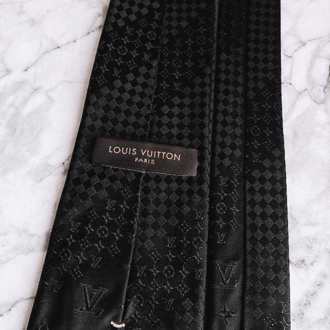 ✨即完売品✨ルイヴィトン　ダミエミックスモノグラム　ブラック　ネクタイ
