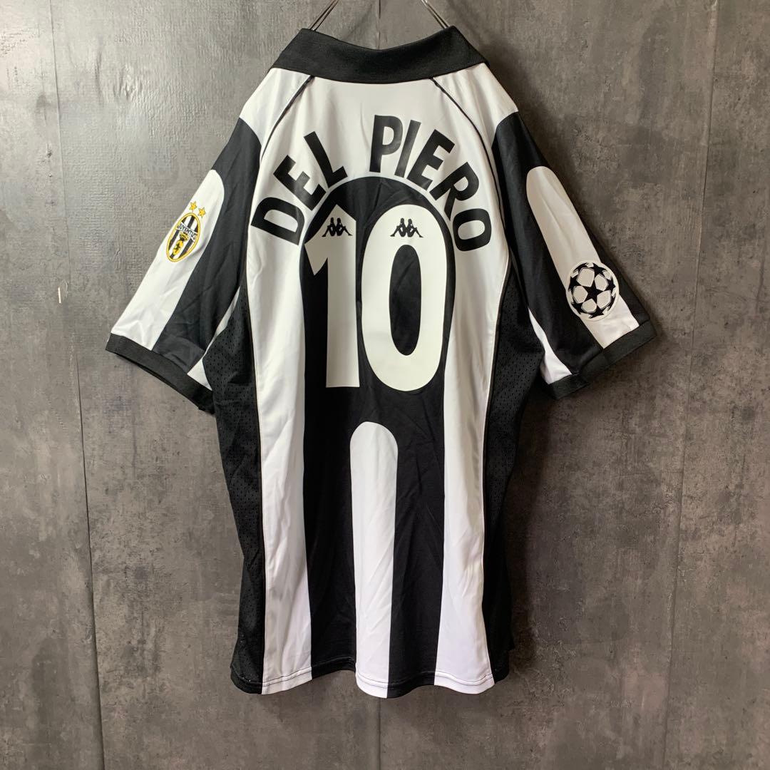 【★デルピエロ】 メンズ 97/98 ユベントス ホーム 半袖 10番 XL