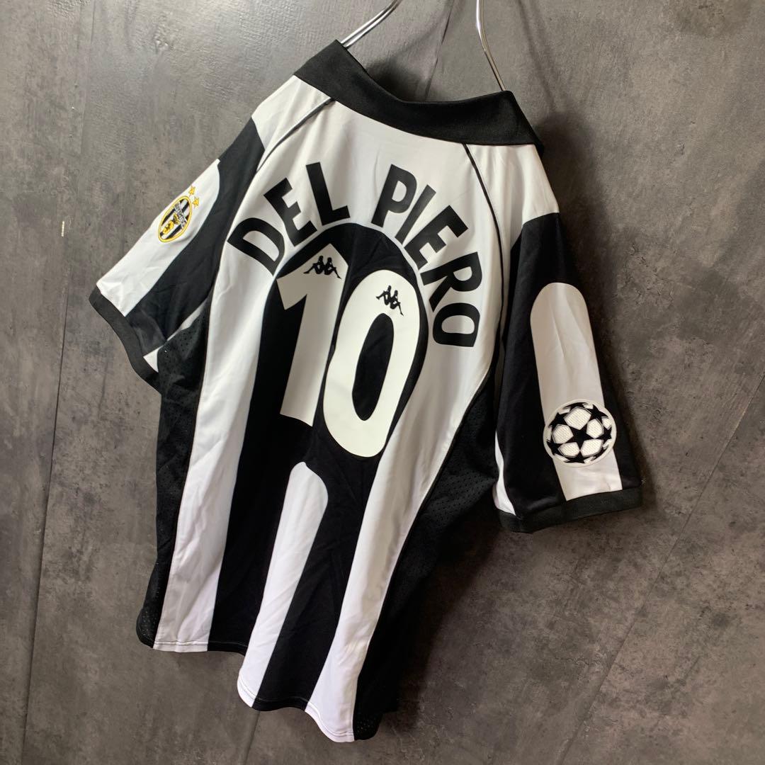 【★デルピエロ】 メンズ 97/98 ユベントス ホーム 半袖 10番 XL