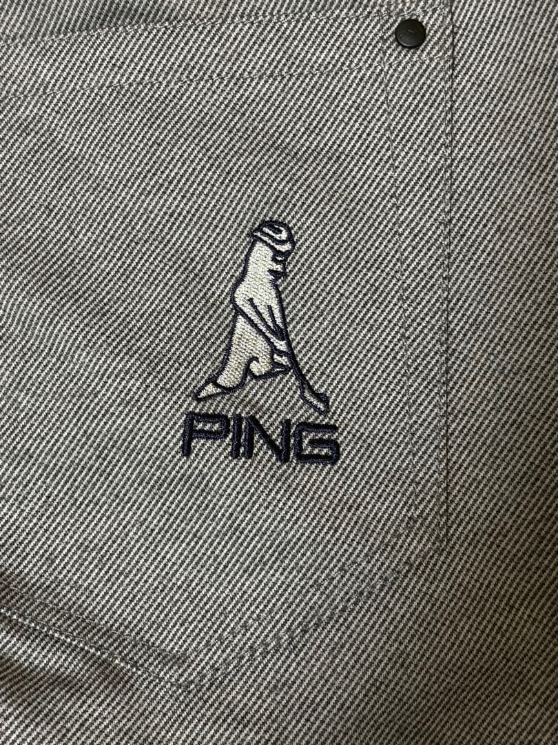 PING スリムフィット グレー パンツ