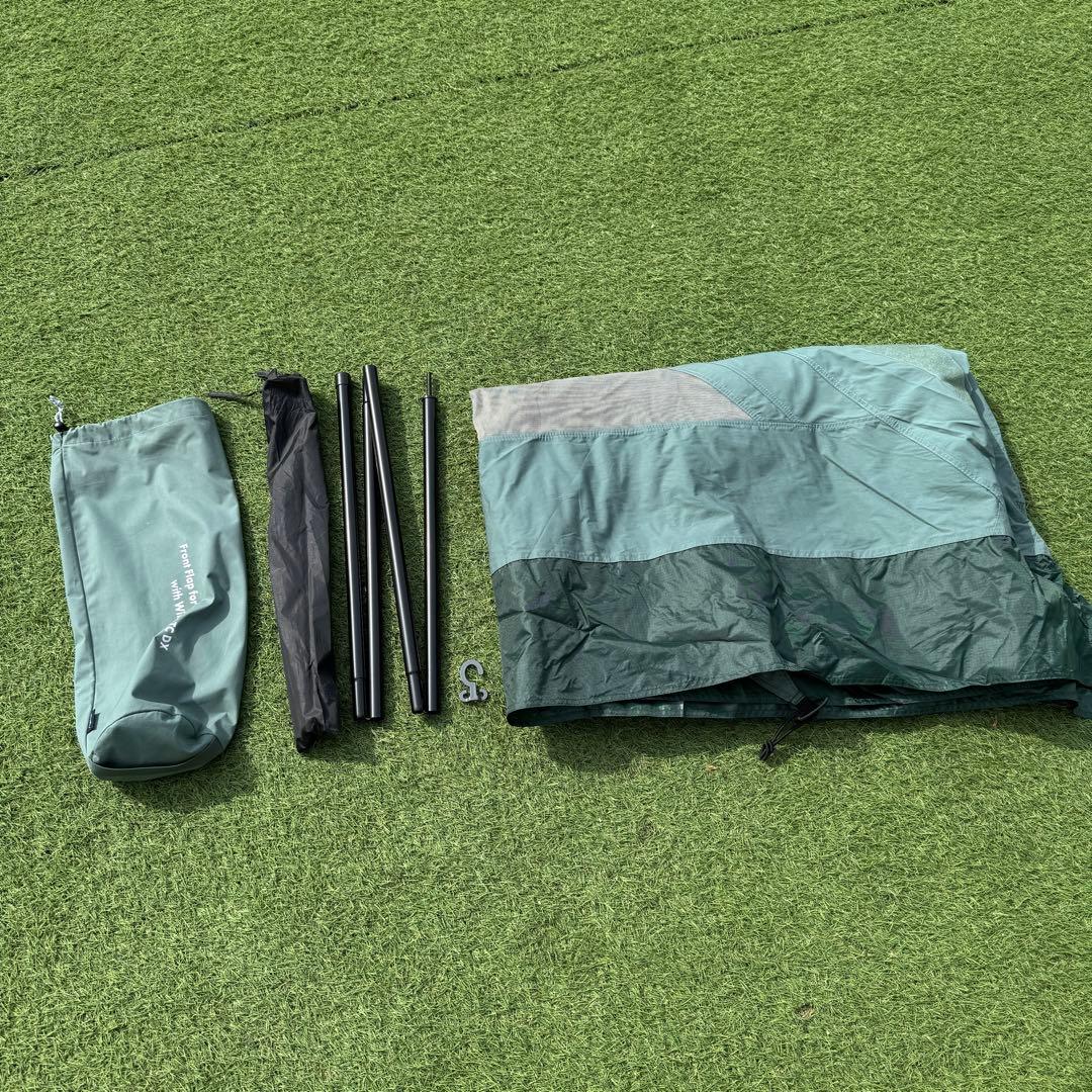 美品 サーカスTC DX専用 窓付きフロントフラップ ダックグリーン　ポール付き