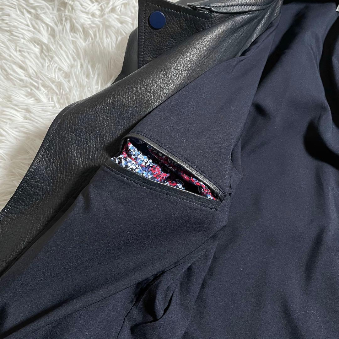 日本製 ノンネイティブ セミダブルライダースジャケット レザージャケット 花柄