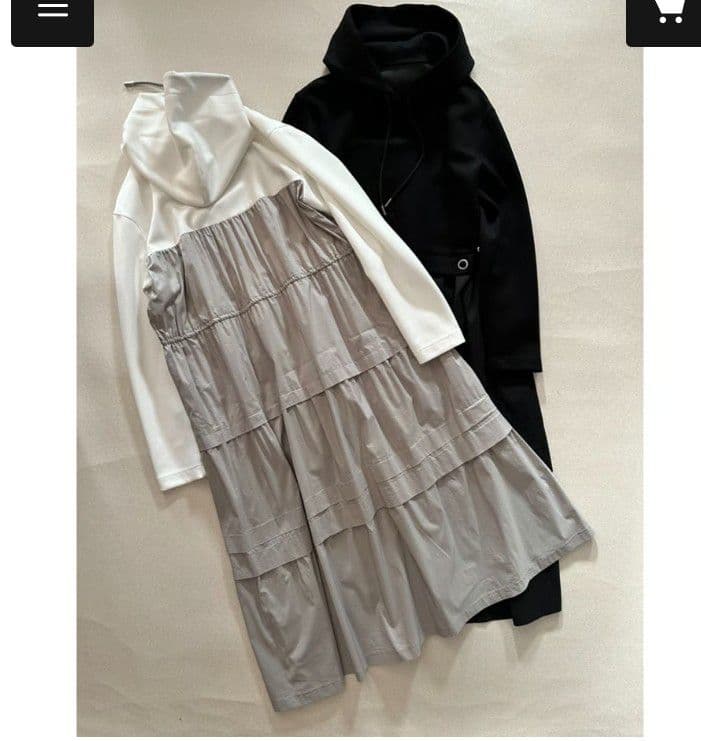 vivaprsto ビィヴァプレスト　スウェットフーディ異素材ワンピース　新品