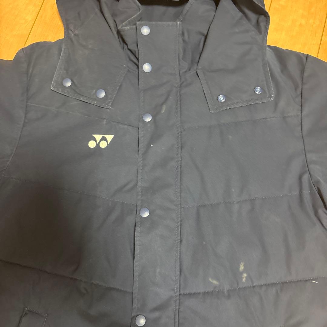 YONEX ネイビー ベンチコート フード付き